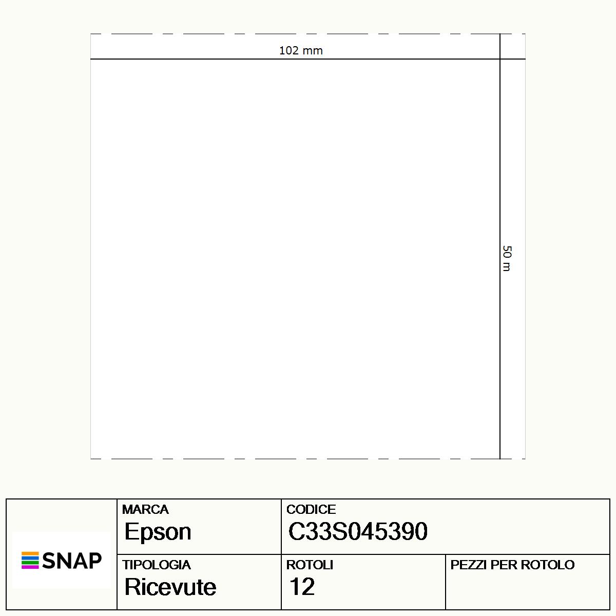C33S045390 - Ricevute Epson  Carta