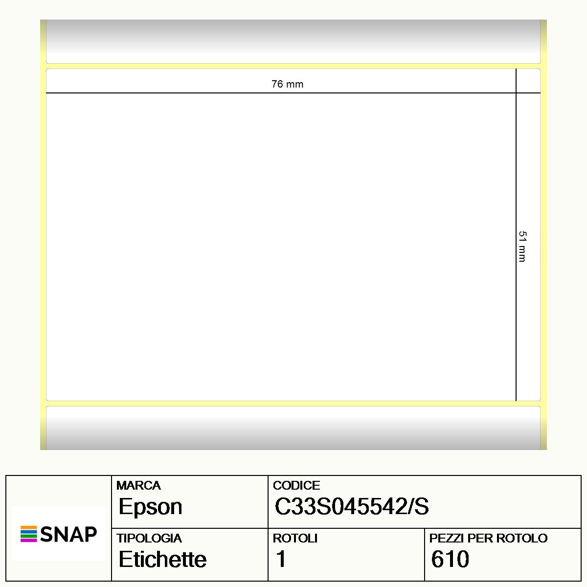 C33S045542/S - Etichette Epson  Carta