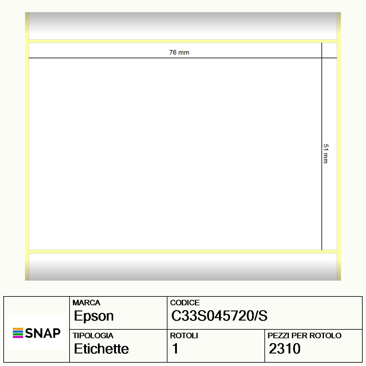 C33S045720/S - Etichette Epson  Carta