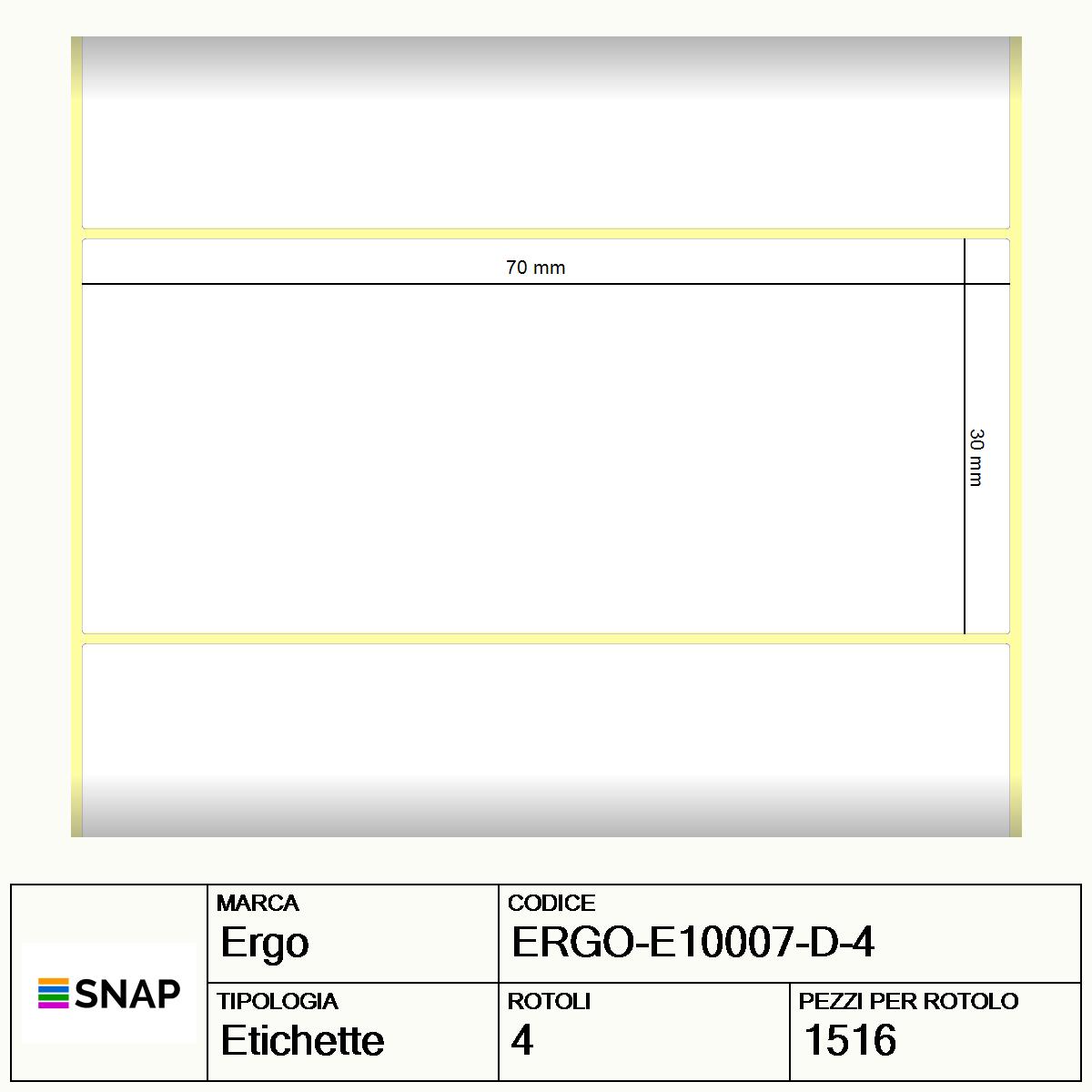 ERGO-E10007-D-4 - Etichette Ergo  Carta