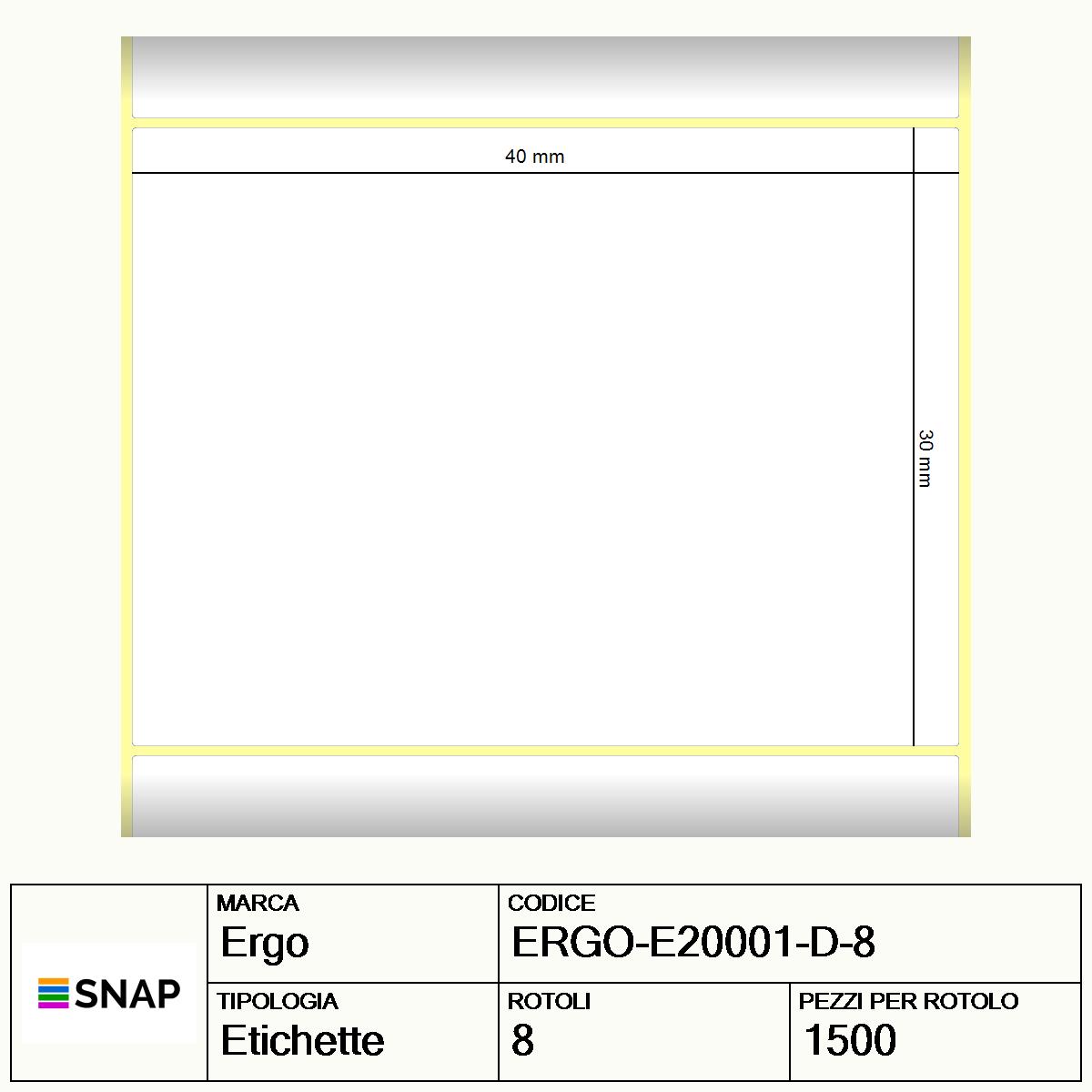 ERGO-E20001-D-8 - Etichette Ergo  Carta