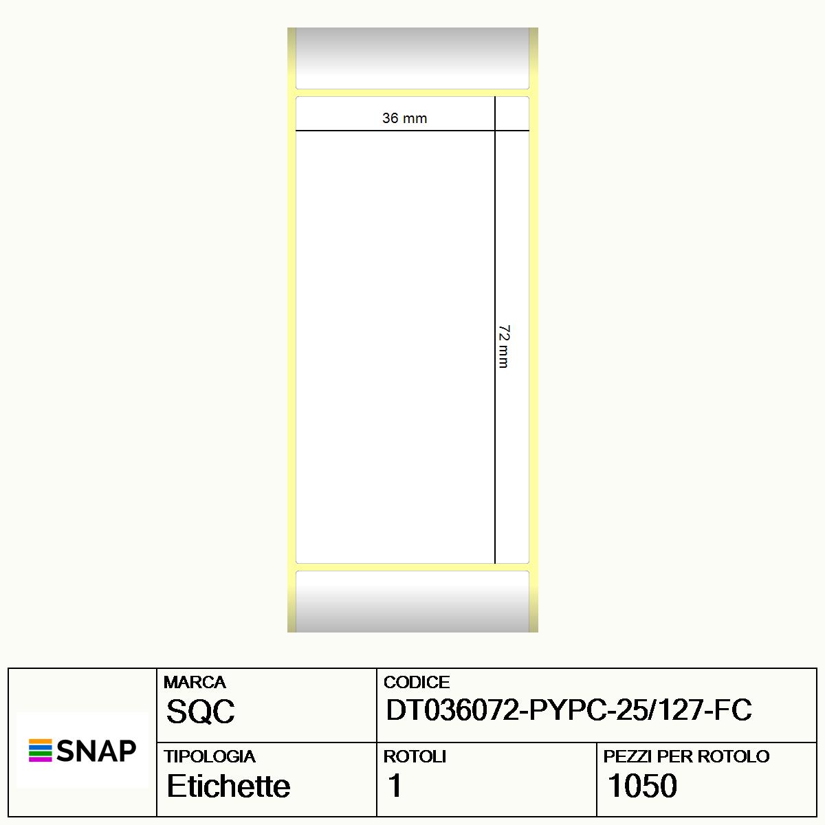 DT036072-PYPC-25/127-FC - Etichette SQC Personalizzato S-DESK-PDC