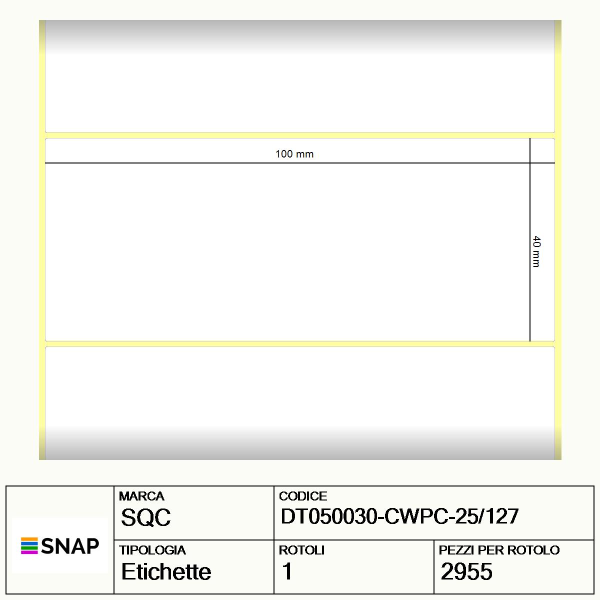 DT050030-CWPC-25/127 - Etichette SQC  S-HEALTCARE Carta