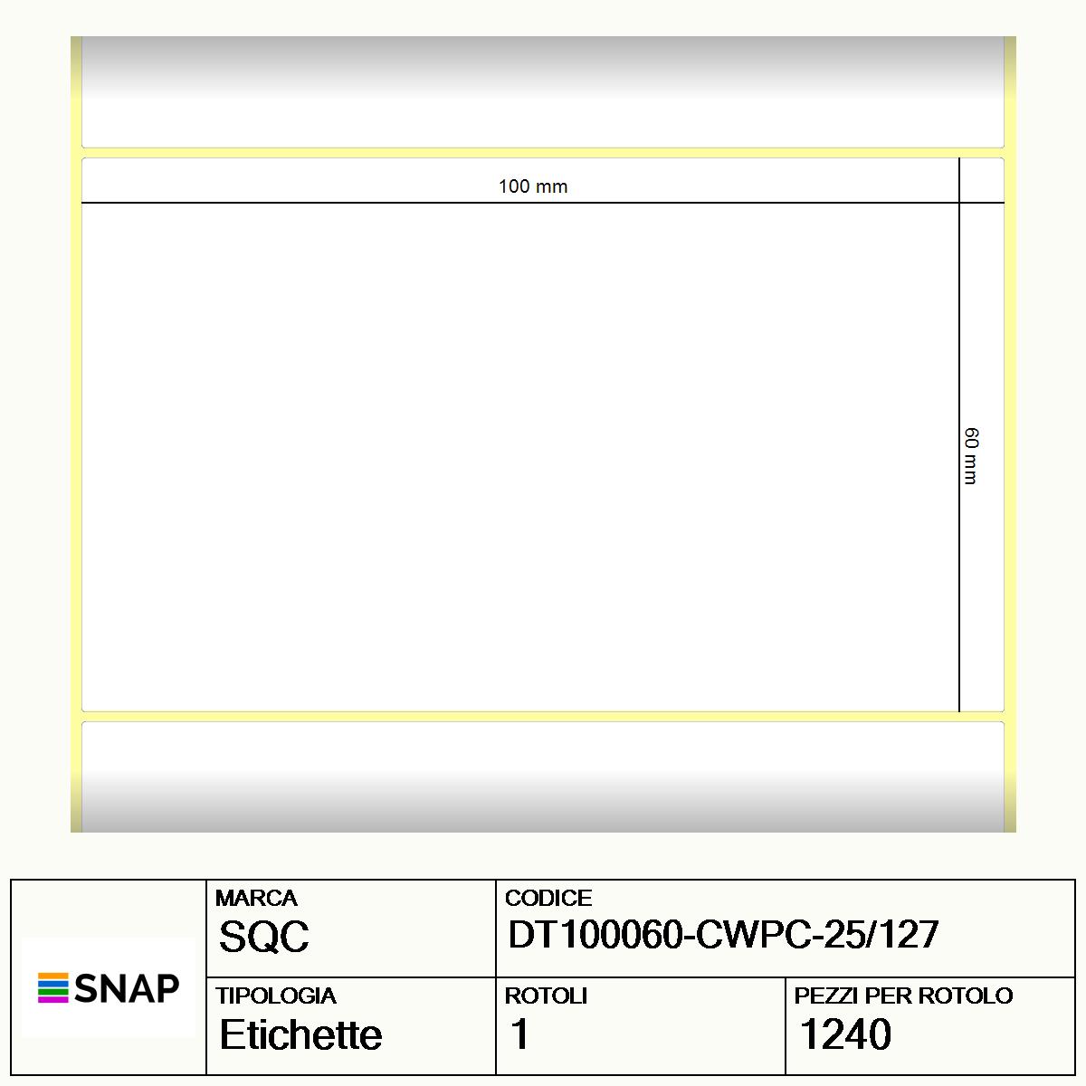 DT100060-CWPC-25/127 - Etichette SQC  S-FROZEN Carta protetta