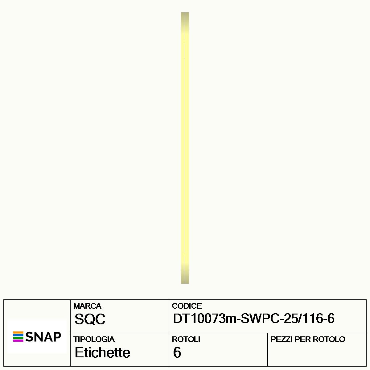 DT10073m-SWPC-25/116-6 - Etichette SQC  S-DESK-PD Carta