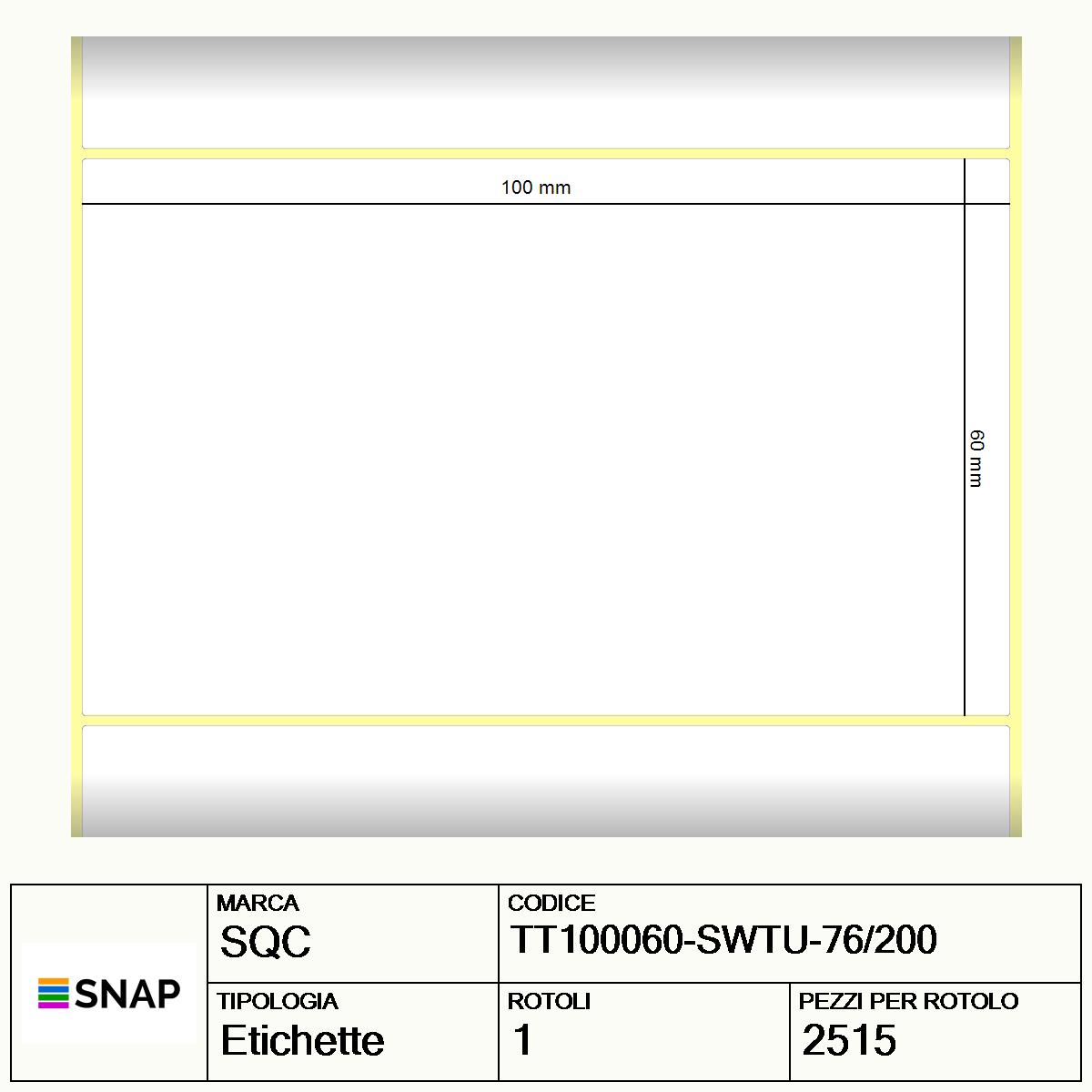 TT100060-SWTU-76/200 - Etichette SQC  S-TYRE Carta