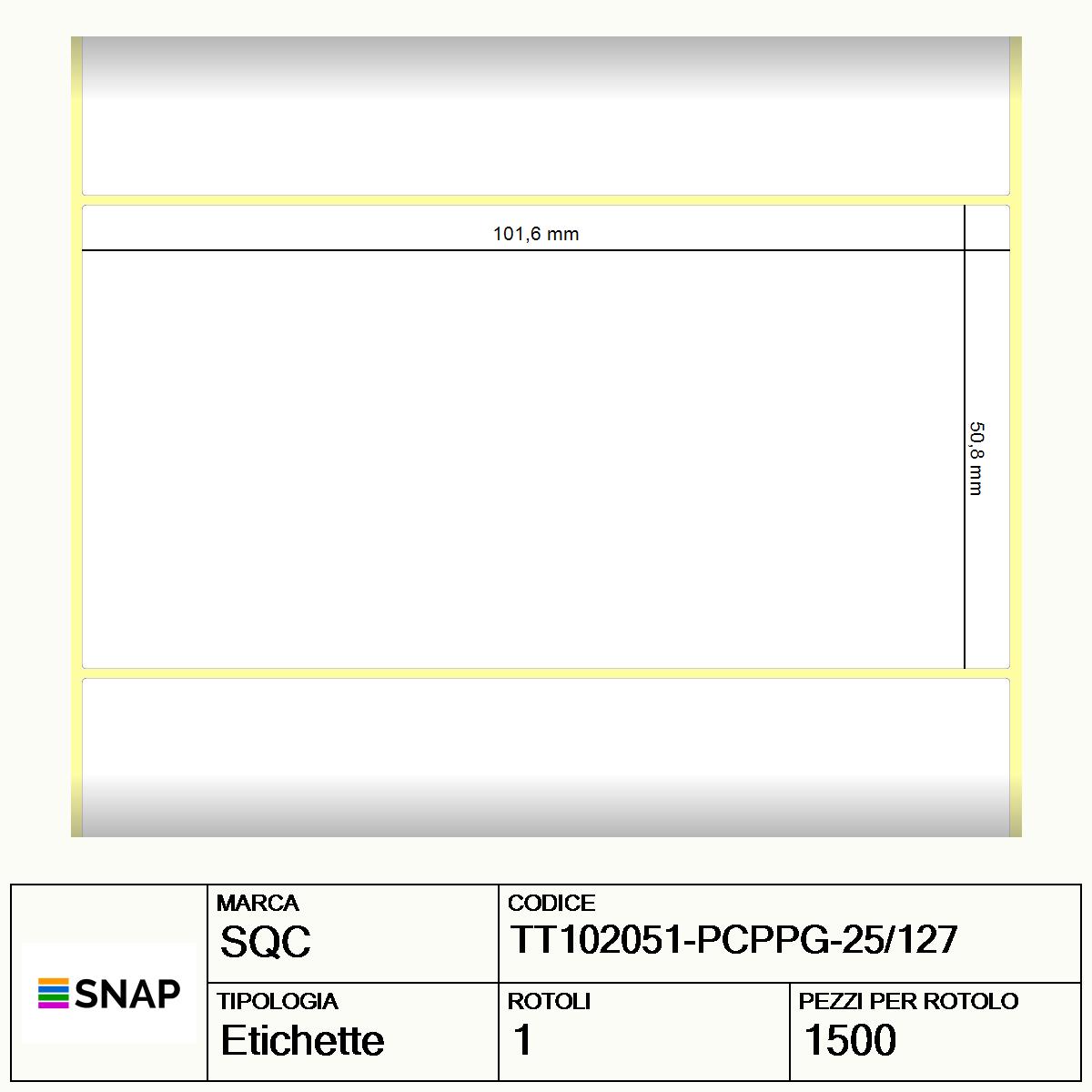 TT102051-PCPPG-25/127 - Etichette SQC Trasparente neutro S-DESK-ST