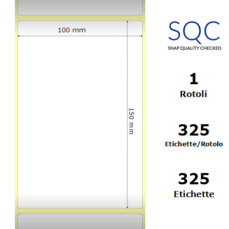 DT100150-PWPU-40/108 - Etichette SQC  Carta