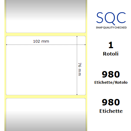 DT102076-PWPU-25/127 - Etichette SQC  S-DESK-PD Carta