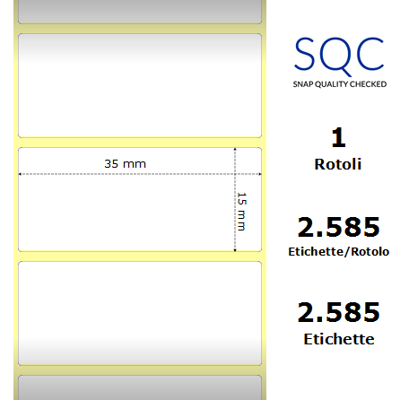 DT035015-PWPC-40/106 - Etichette SQC  S-DESK-PD Carta