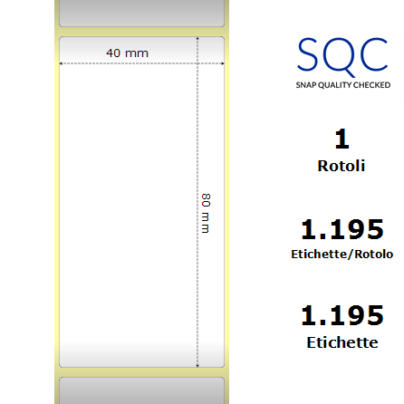 DT040080-PWPU-40/146 - Etichette SQC  S-HARD-PD Carta