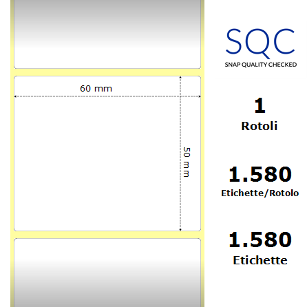 TT060050-PWPC-25/127 - Etichette SQC  S-DESK-PT Carta