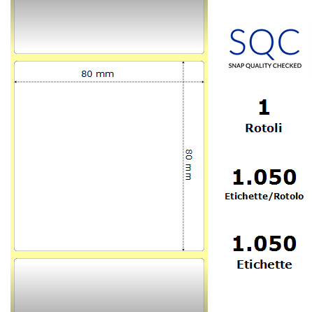 TT080080-PWPC-25/127 - Etichette SQC  S-DESK-PT Carta