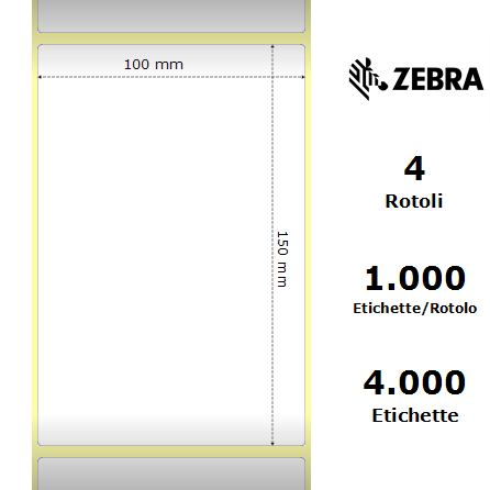 3005091 - Etichette Zebra  Z-Perform 1000T Carta