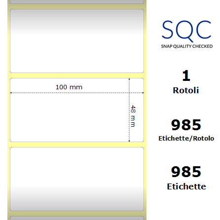 DT100048-PWPC-25/104 - Etichette SQC  S-DESK-PD Carta