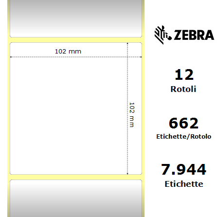 87604 - Etichette Zebra  Z-Perform 1000T Carta