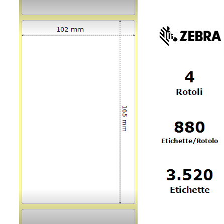 76181 - Etichette Zebra  Z-Perform 1000T Carta
