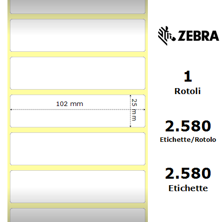 800264-105*/S - Etichette Zebra  Z-Select 2000D Carta