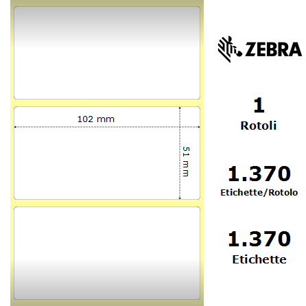 880261-050D/S - Etichette Zebra  Z-Ultimate 3000T White Poliestere