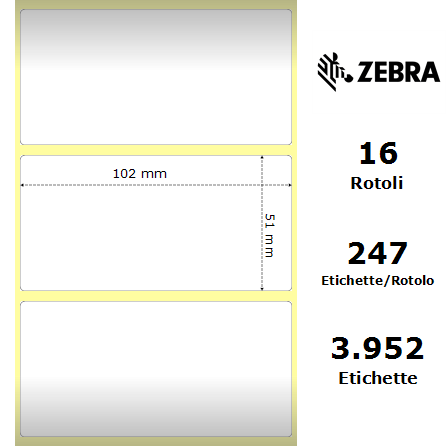 3012912-T - Etichette Zebra  Z-Perform 1000D Carta