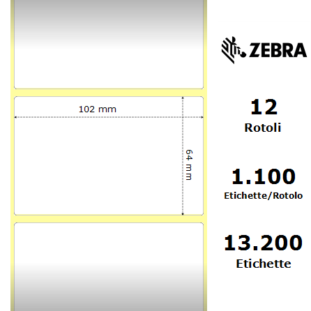 880023-063D - Etichette Zebra  Z-Perform 1000T Carta