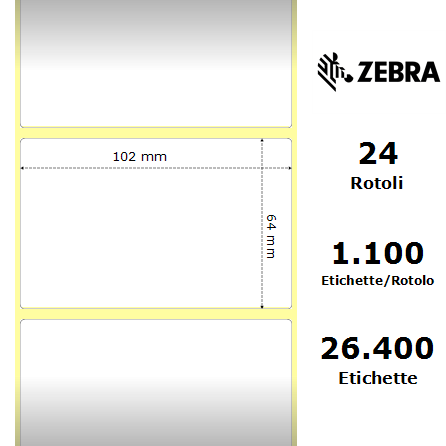 880191-063D - Etichette Zebra  Z-Perform 1000D Carta