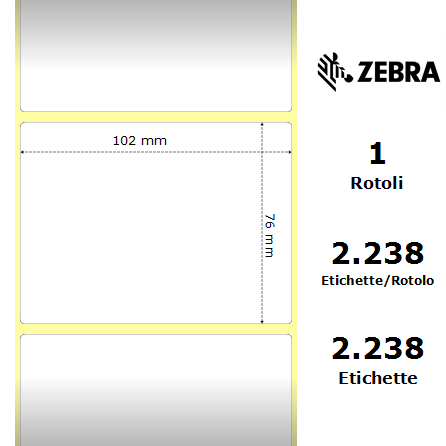 3006326*/S - Etichette Zebra  Z-Select 2000T Carta