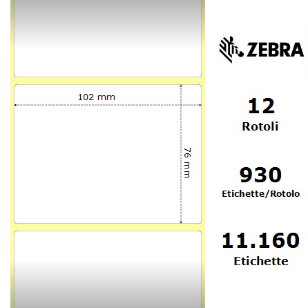 800294-305* - Etichette Zebra  Z-Perform 1000T Carta