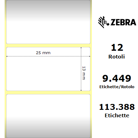 880328-012 - Etichette Zebra  Z-Ultimate 3000T White Poliestere