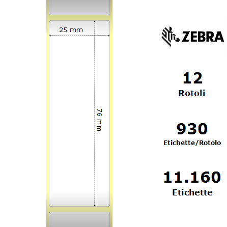 3007207* - Etichette Zebra  Z-Select 2000D Carta