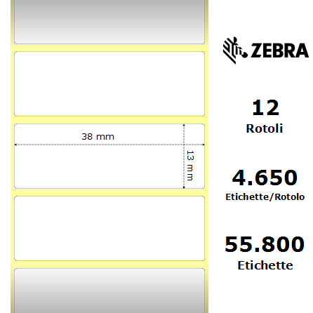880243-012D - Etichette Zebra  Z-Ultimate 3000T White Poliestere