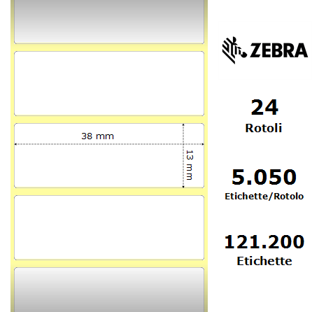 3007189-T* - Etichette Zebra  Z-Perform 1000D Carta