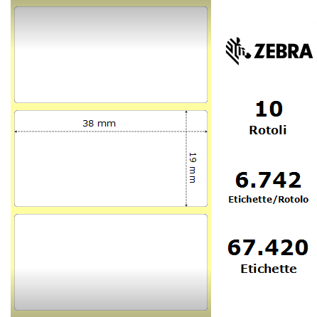 880332-019 - Etichette Zebra  Z-Ultimate 3000T White Poliestere