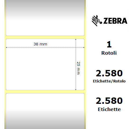 880003-025D/S - Etichette Zebra  Z-Perform 1000T Carta