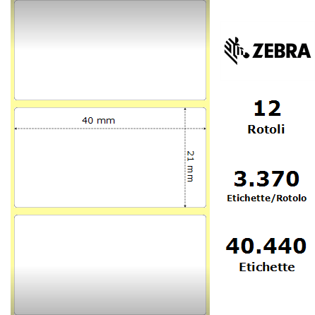 3009001-T - Etichette Zebra  Z-Perform 1000T Carta