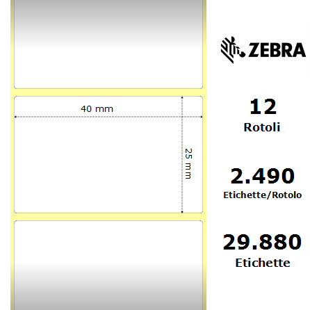 3008503-T - Etichette Zebra  Z-Perform 1000D Carta