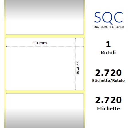 DT040027-PWPU-25/127 - Etichette SQC  S-DESK-PD Carta