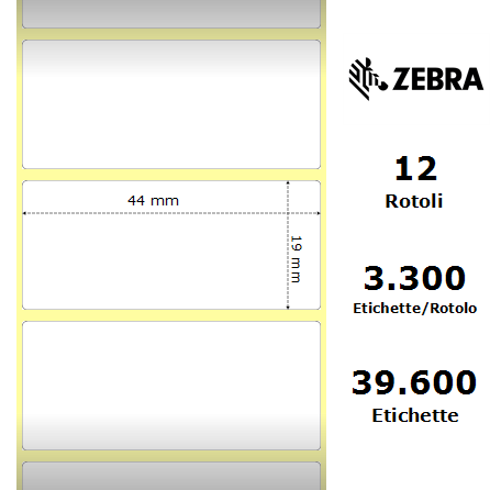 880005-019D - Etichette Zebra  Z-Perform 1000T Carta