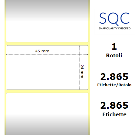 DT045024-RWPC-25/127 - Etichette SQC  S-DESK-PD Carta