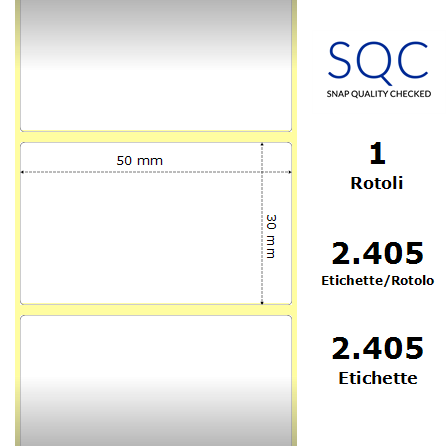 TT050030-PWPU-25/127 - Etichette SQC  S-DESK-PT Carta