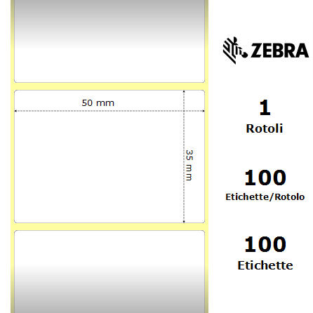 3008963 - Etichette Zebra  Z-Ultimate 3000T White Poliestere