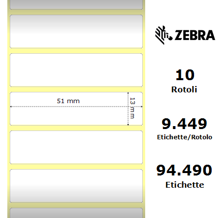 880336-012 - Etichette Zebra  Z-Ultimate 3000T White Poliestere
