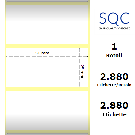 DT051025-PWPU-25/127 - Etichette SQC  S-DESK-PD Carta