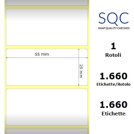 DT055025-SWPC-40/102 - Etichette SQC  S-DESK-PD Carta