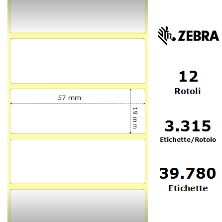 800262-075* - Etichette Zebra  Z-Select 2000D Carta