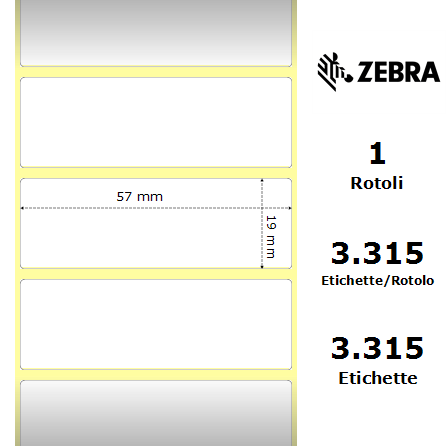 800272-075*/S - Etichette Zebra  Z-Select 2000T Carta