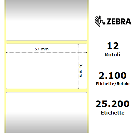 880409-031DU - Etichette Zebra  Z-Perform 1000T Carta