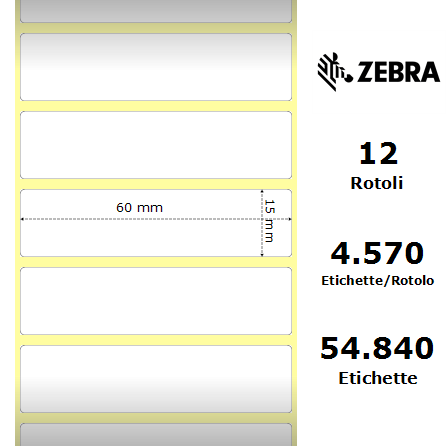 3008900 - Etichette Zebra  Z-Ultimate 3000T White Poliestere