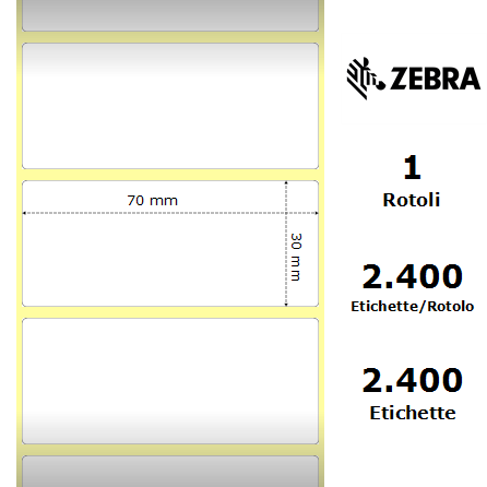 3006403-T/S - Etichette Zebra  Z-Perform 1000T Carta