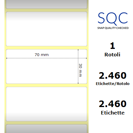 DT070030-PWPC-25/127 - Etichette SQC  S-DESK-PD Carta